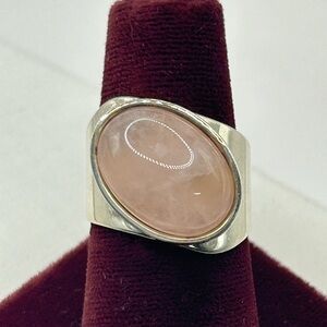 Signed DRT Jay King Mine Finds Sterling Silver Pink Moonstone Ring